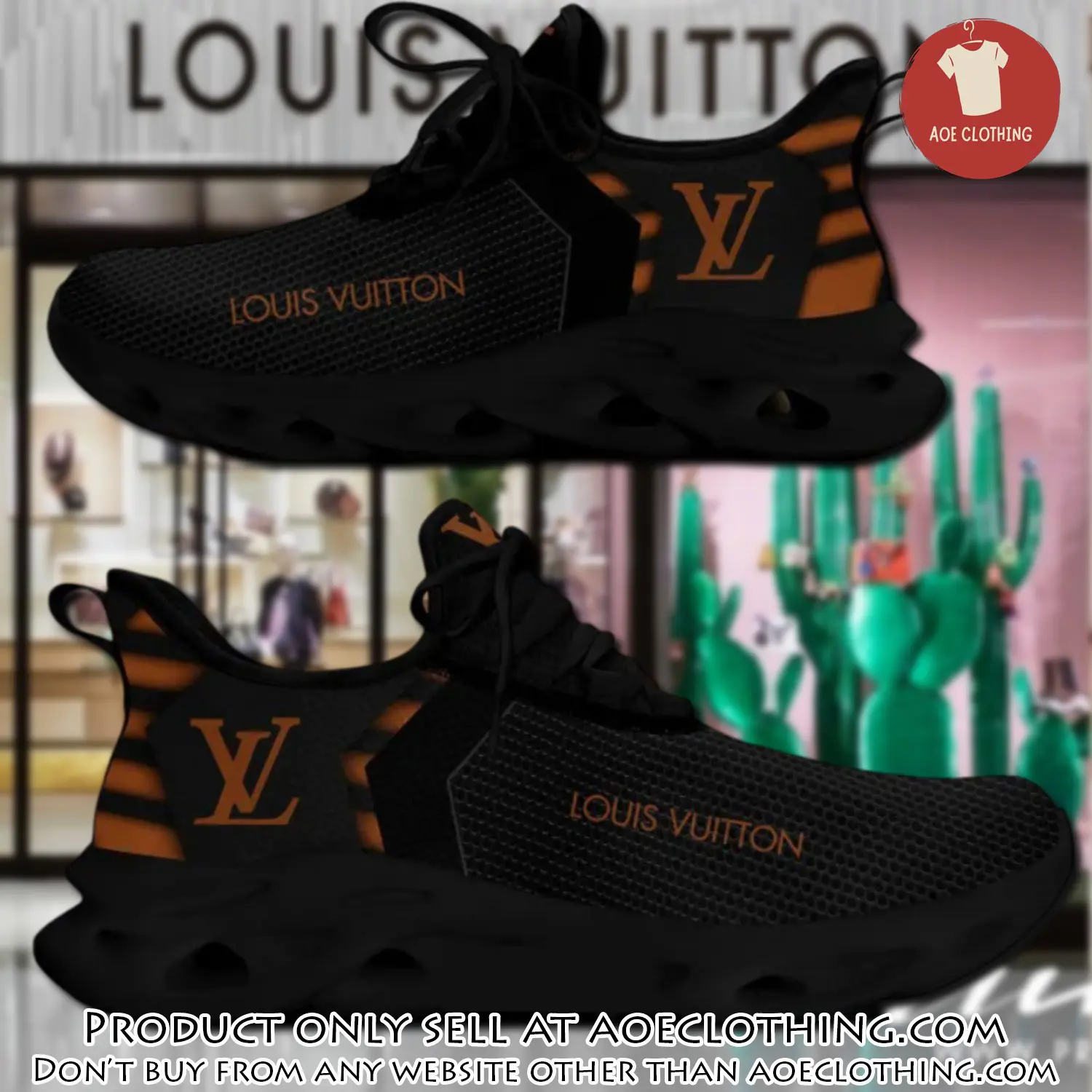 Louis vuitton orange logo black max soul shoes luxury brand gifts for men women aoe1504795
